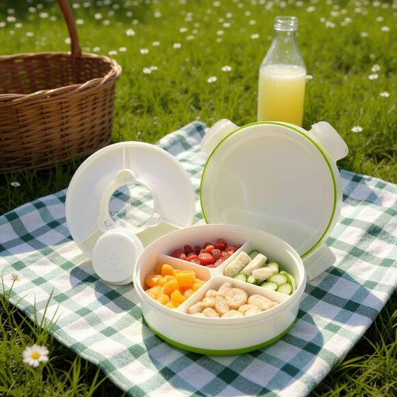 Weight Watchers BPA-Free White Green Salad Food Storage Container Lid Divider - Picture 1 of 5